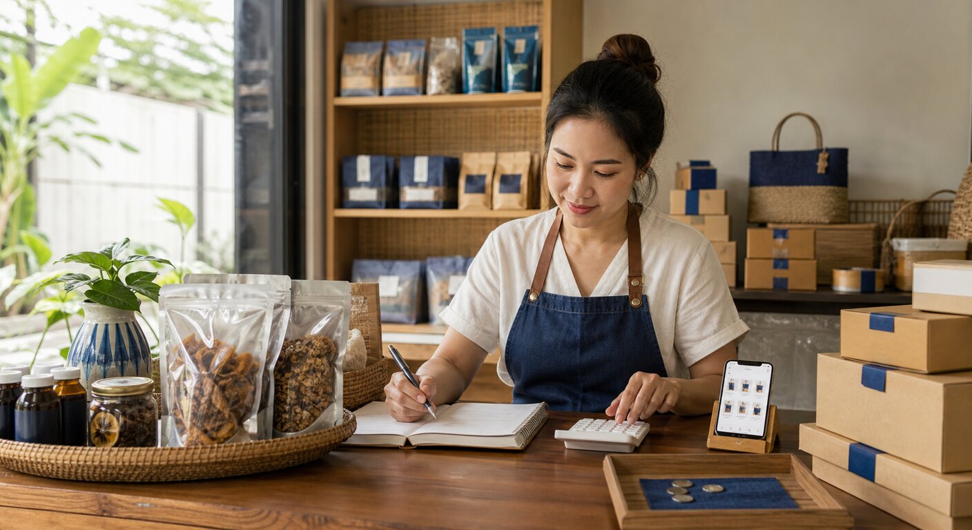 เจ้าของร้านคำนวณต้นทุนขายของออนไลน์และวางแผนเพิ่มหน้าร้านตรง