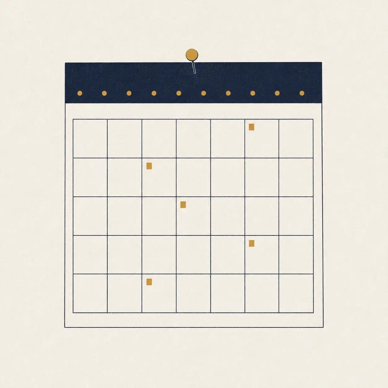 Flat icon: a calendar of posts